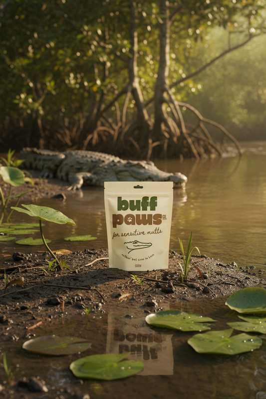 Buff Paws Co. Croc Pouch in Wetland Habitat